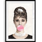 Audrey Hepburn Rosa Bubblegum o Blu, Stampa Artistica