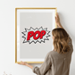 POP Text - Pop Art Print - Horizontal or Vertical