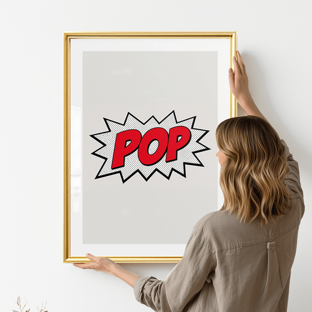POP Text - Pop Art Print - Horizontal or Vertical