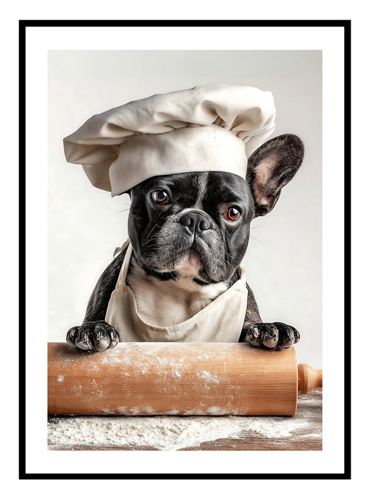 Pug Chef Art Print