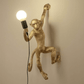 Cheeky Monkey Gold Wall Lamp