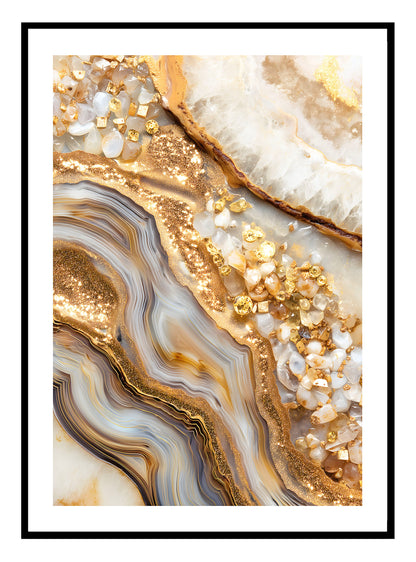 Golden Agate Art Print (A)