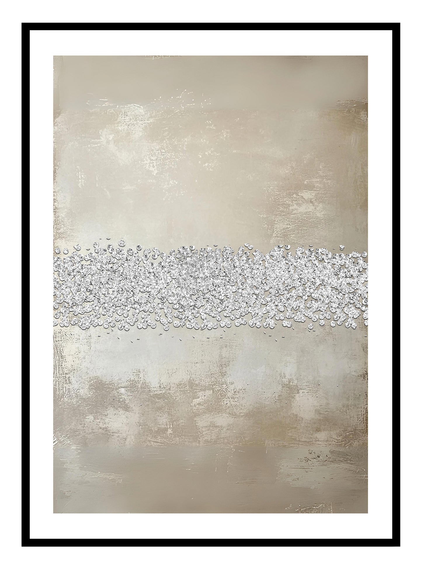 Beige Crystal Abstract (A) Art Print