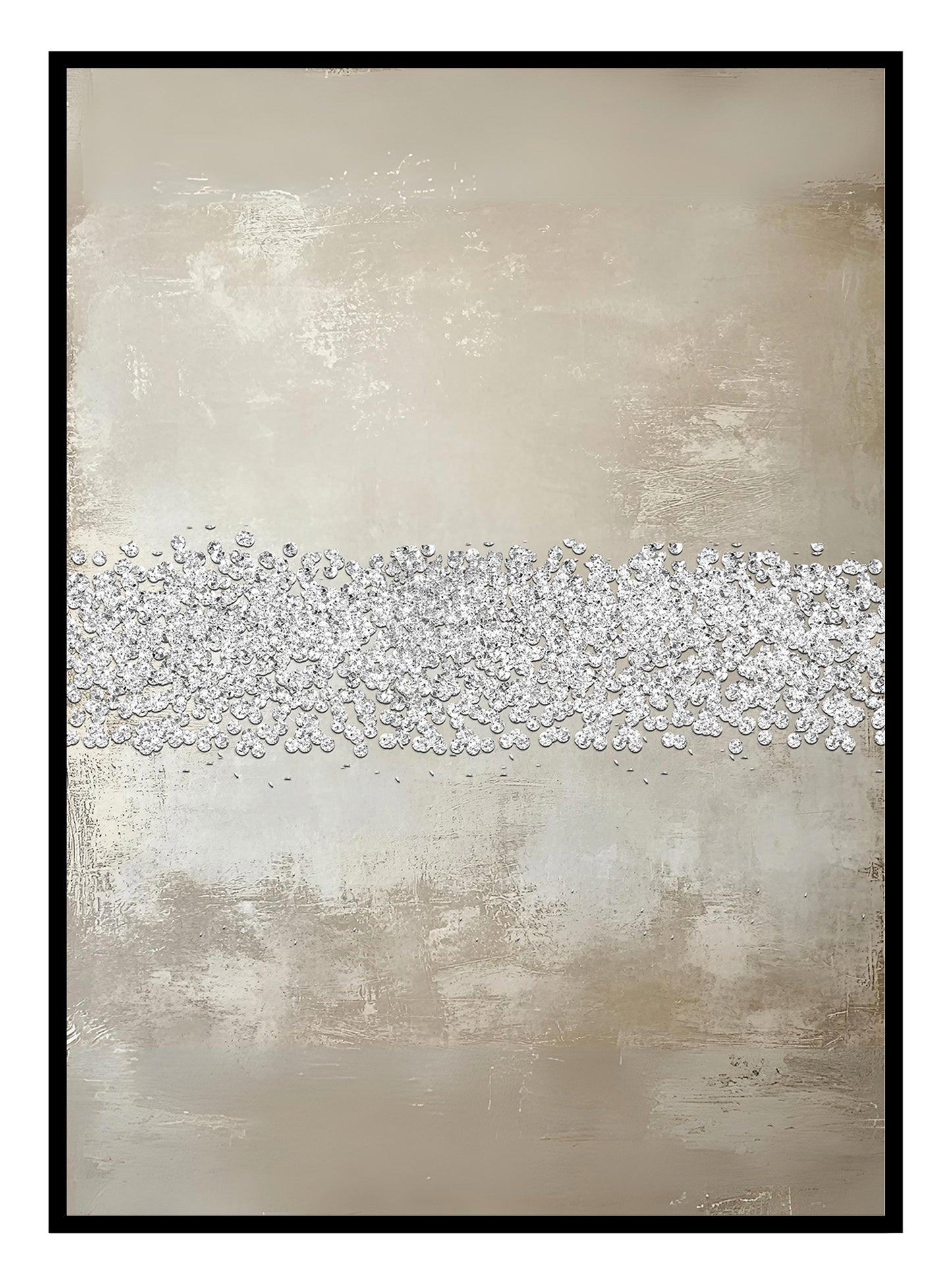 Beige Crystal Abstract (A) Art Print