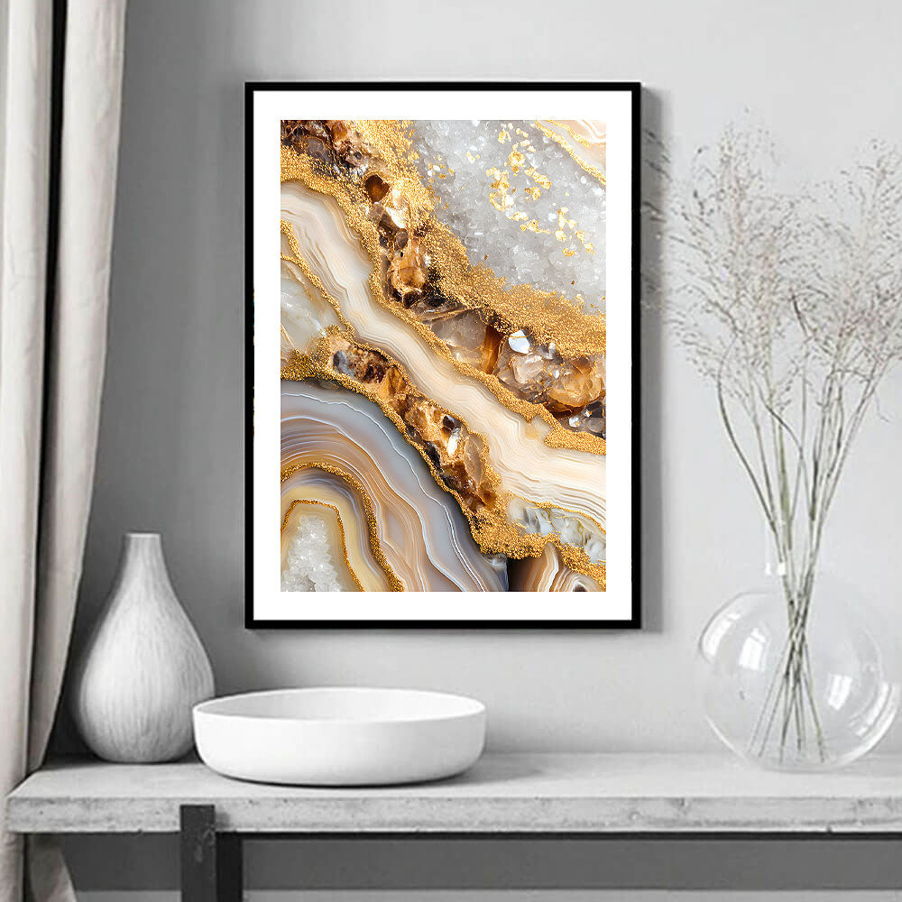 Golden Agate Art Print (B)
