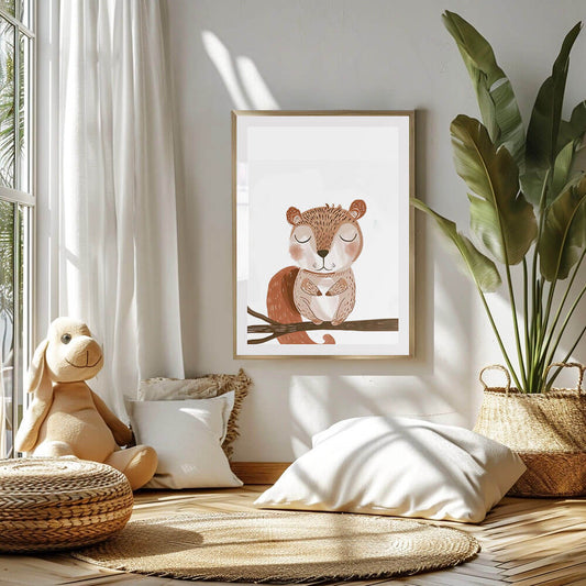 Secret Squirrel, Nursery Art Print