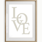 Liebe Beige, Textkunst-Druck
