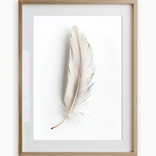 Beige Feather Art Print