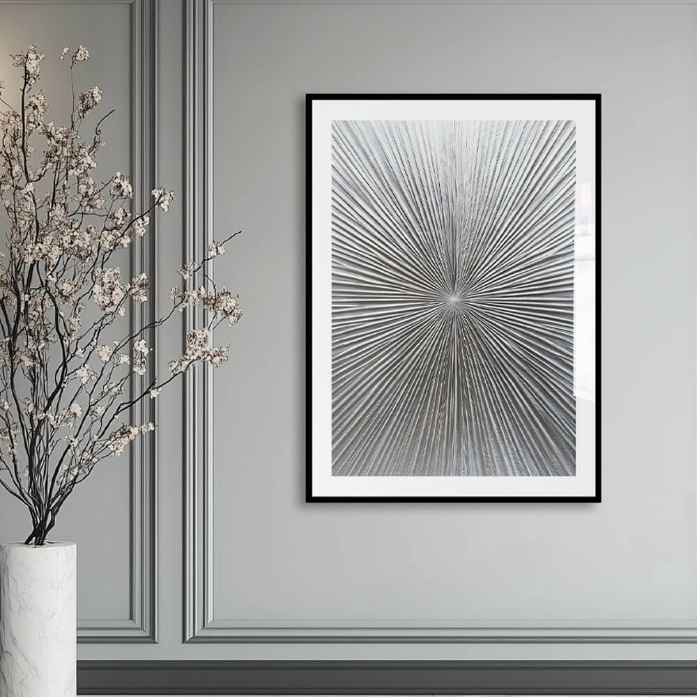 Silver Sunburst Art Print