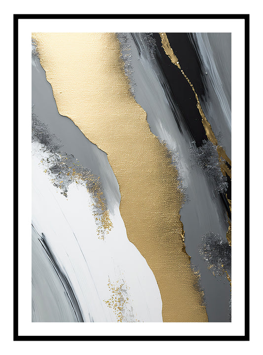 Minimalist Gold (1) Abstract Art Print