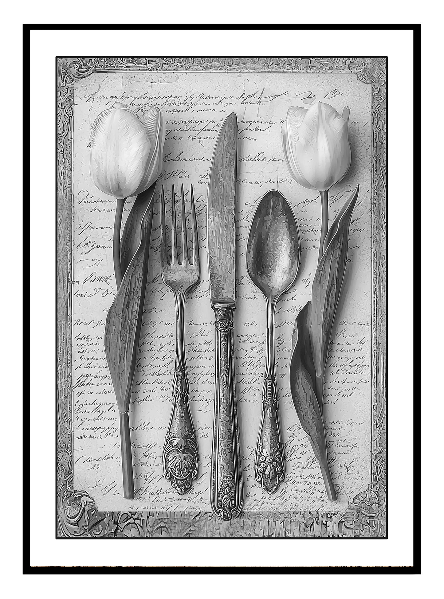 Vintage Cutlery Art Print - 2 Colours