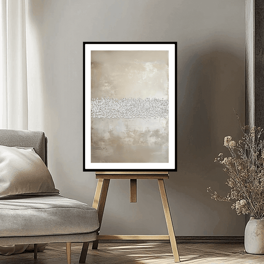 Beige Crystal Abstract (B) Art Print