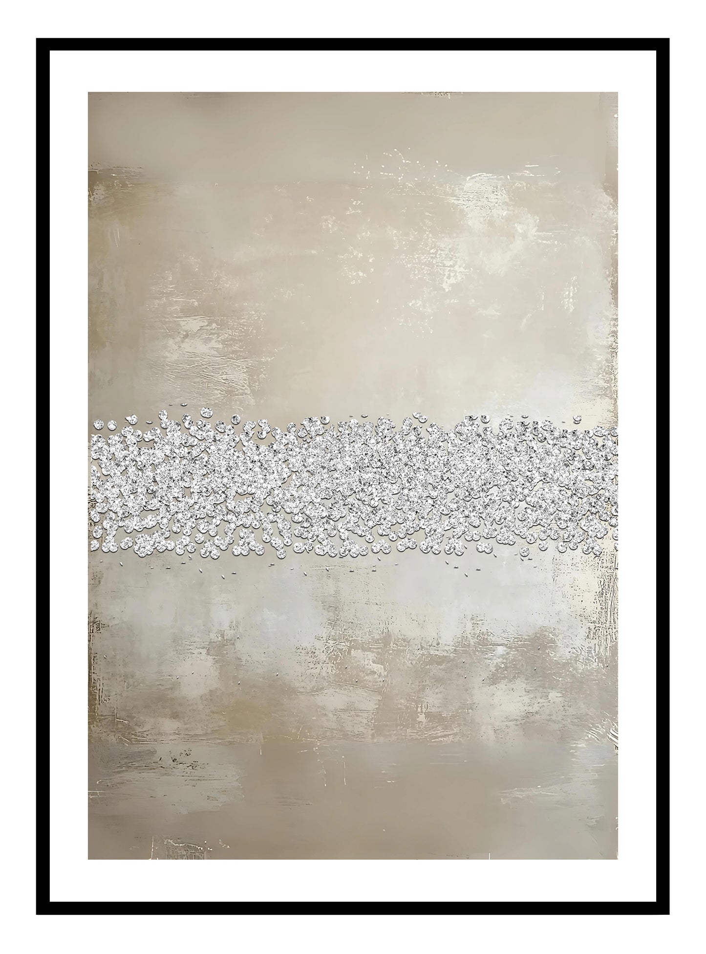 Beige Crystal Abstract (B) Art Print