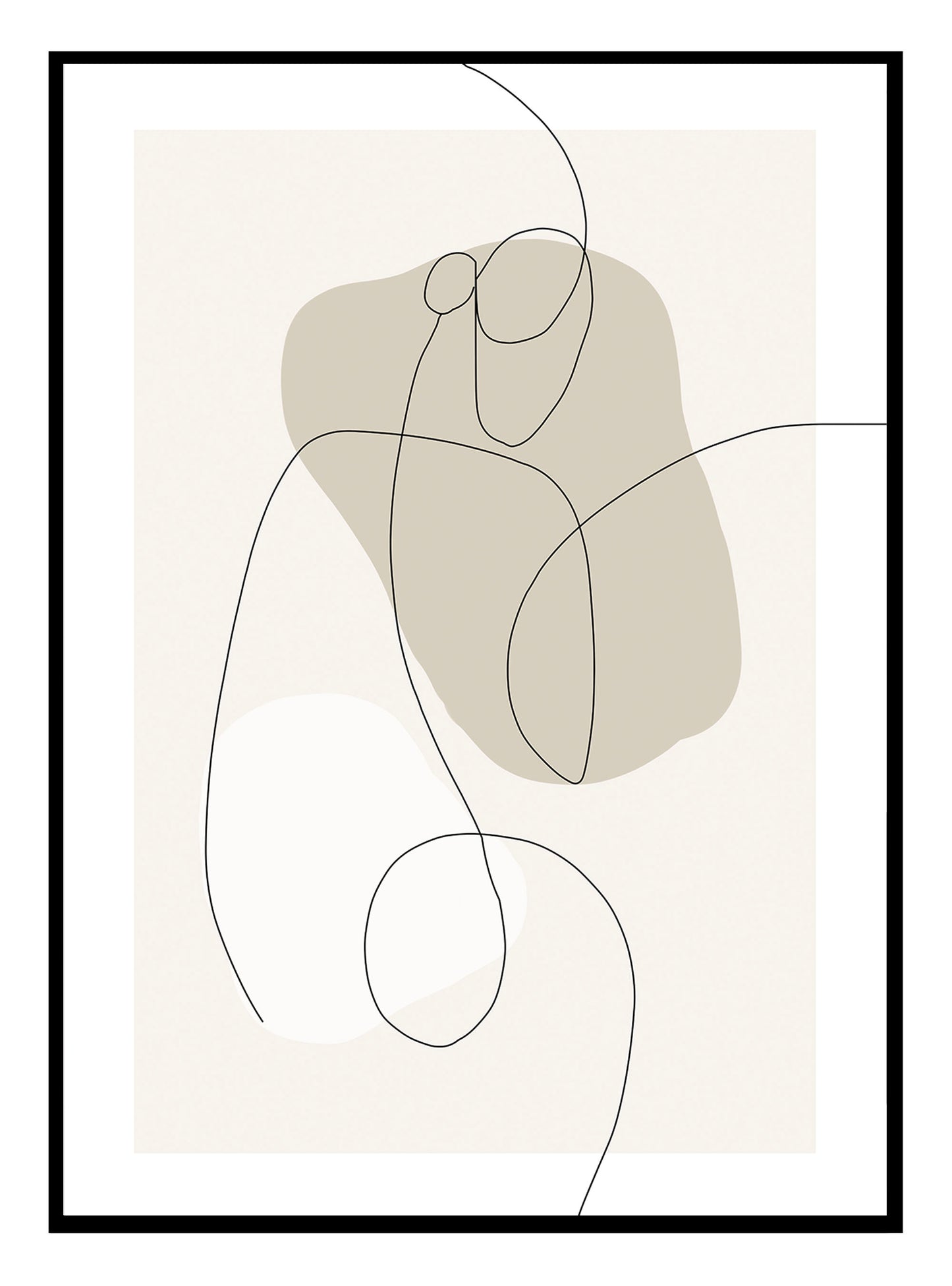 Beige Abstract Art Print (B)