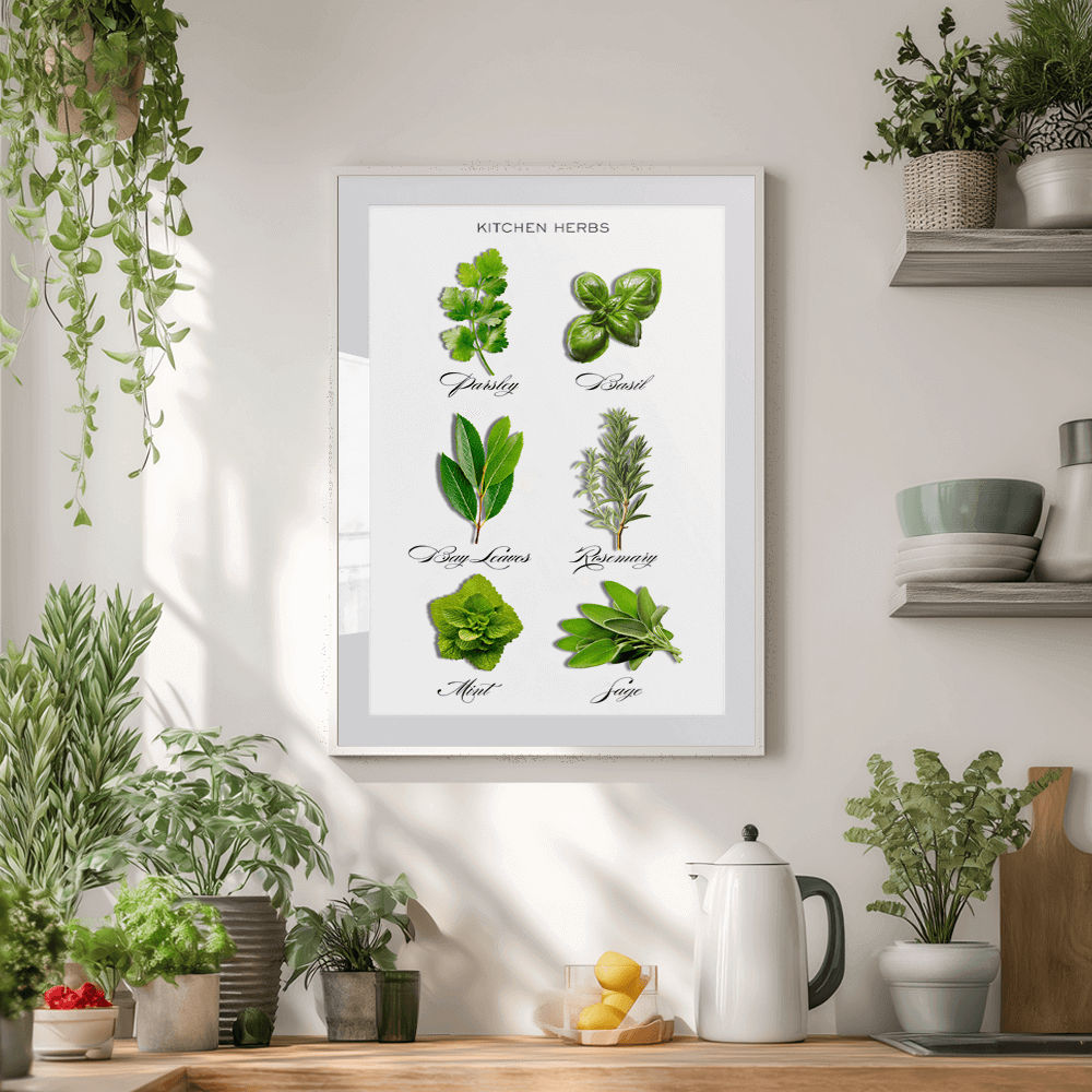 Kitchen Herbs Art Print