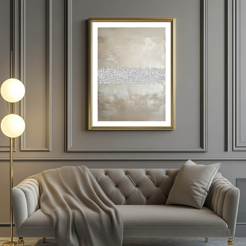 Beige Crystal Abstract (B) Art Print