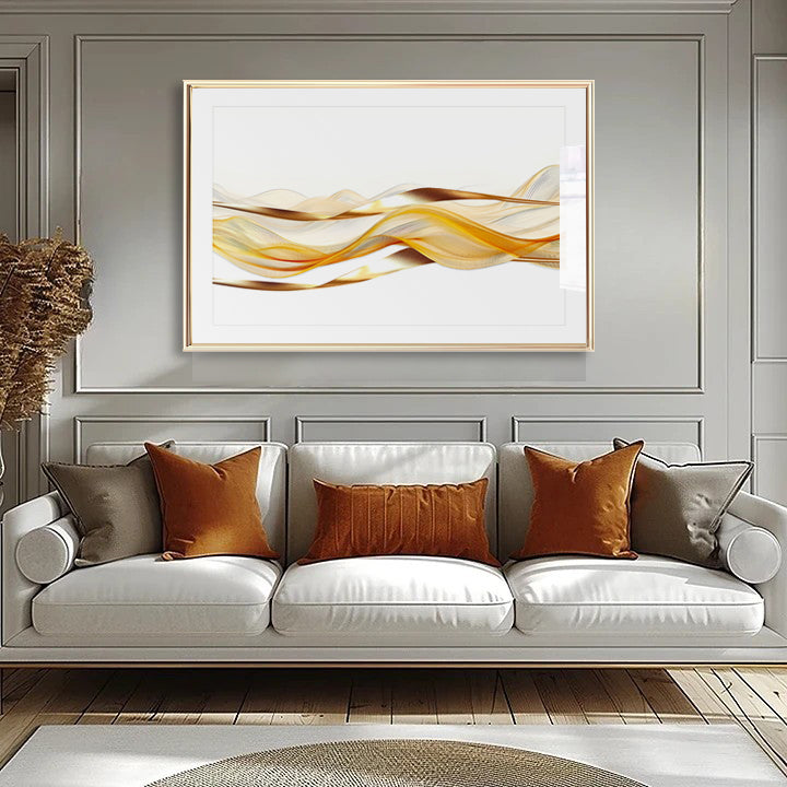 Contemporary Gold Shapes Art Print