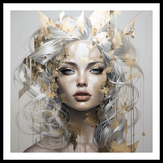 Golden Girl (B) Abstract Art Print