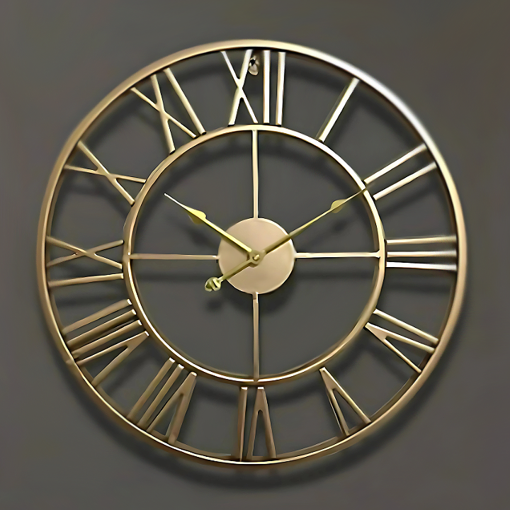 Modern Black Skeleton Wall Clock - 3 Colour Options