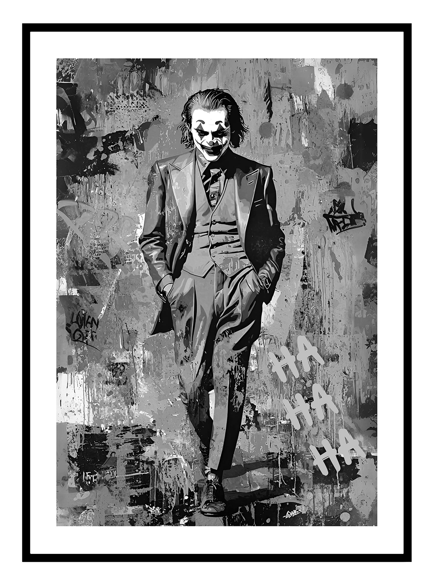 The Joker, Graffiti Art Print - 2 Colour Options