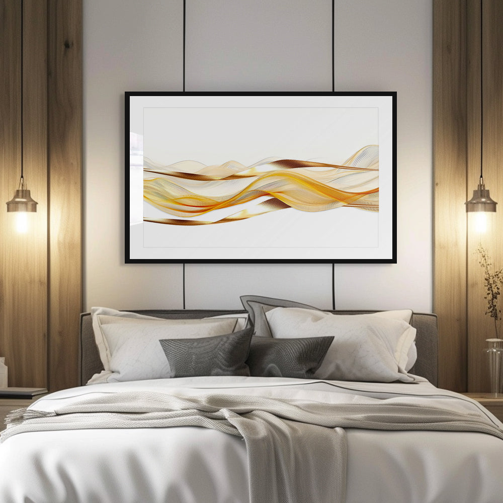 Contemporary Gold Shapes Art Print