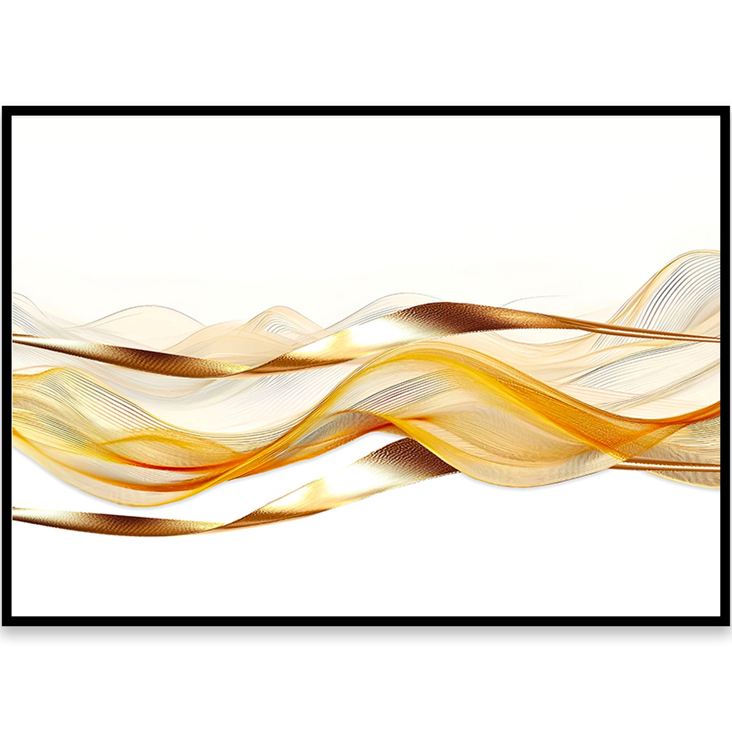 Contemporary Gold Shapes Art Print