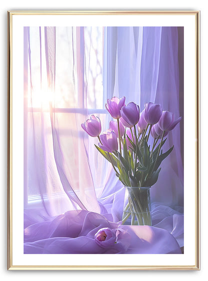 Purple Tulips Art Print