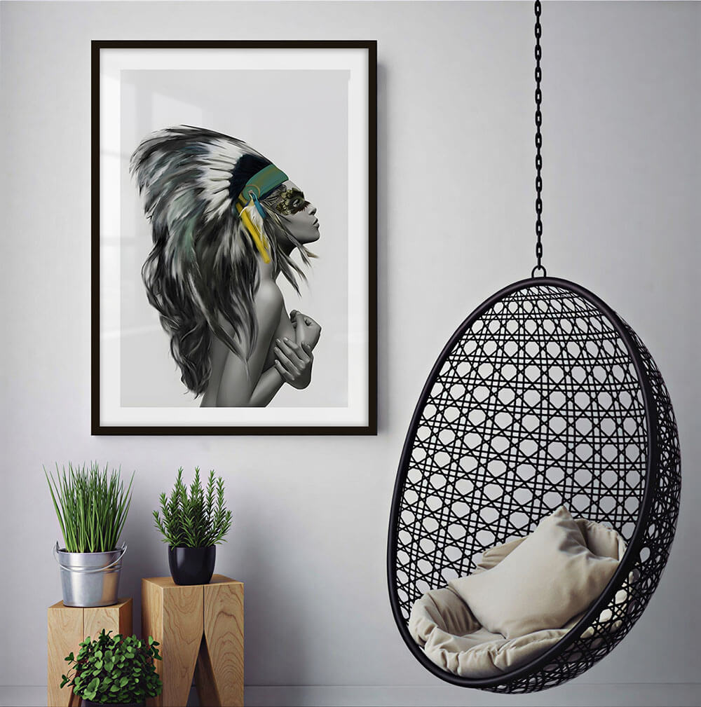 Apache Girl Art Print