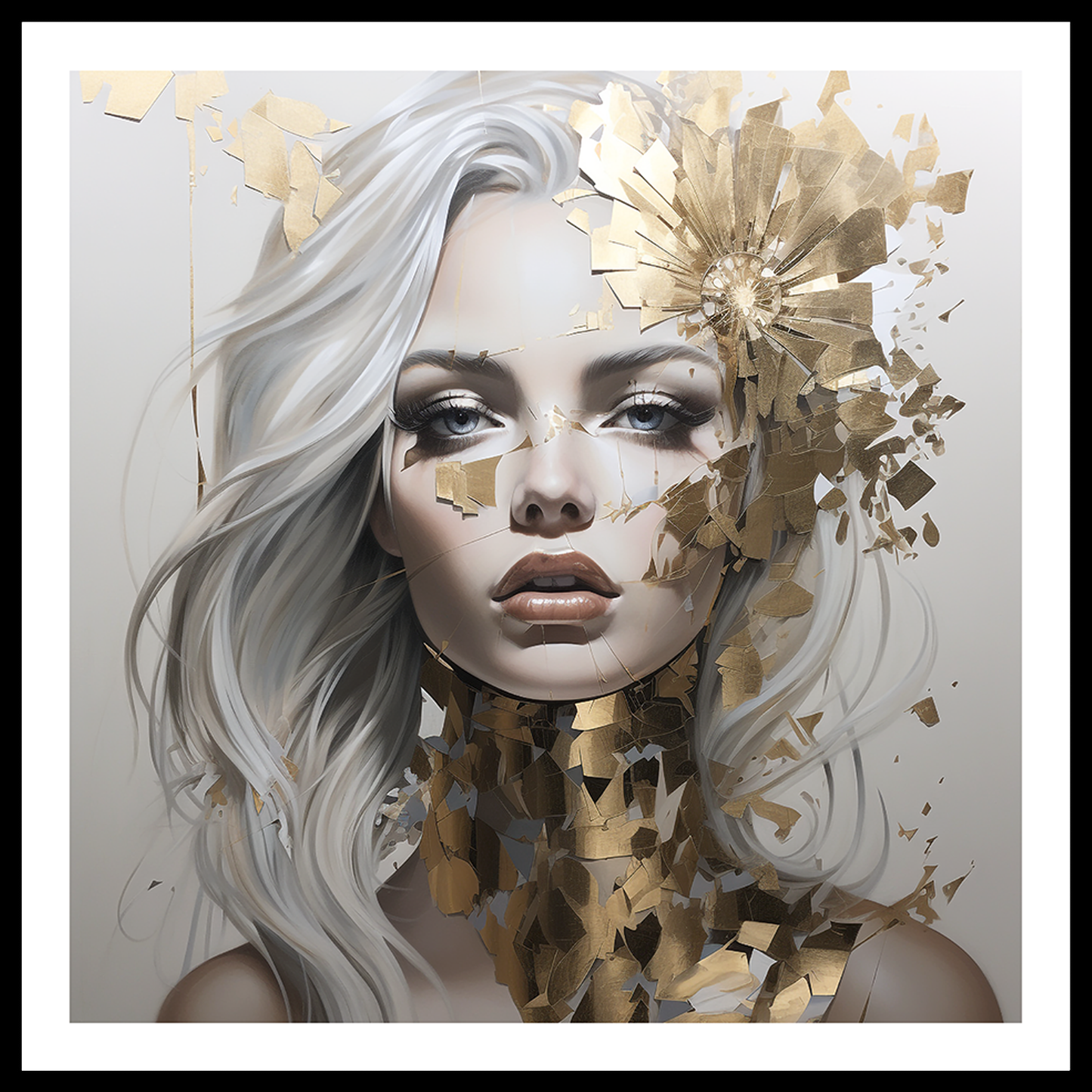 Golden Girl (C) Abstract Art Print