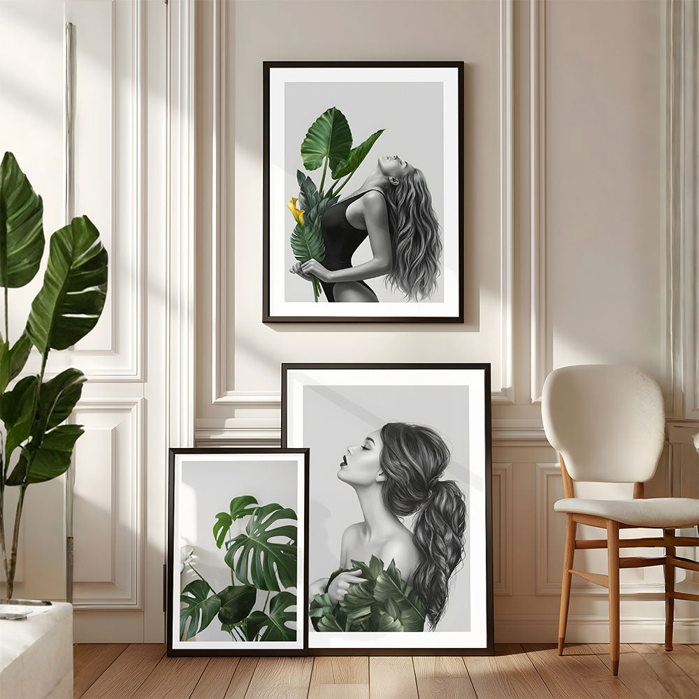 Botanisk jente (C) kunsttrykk