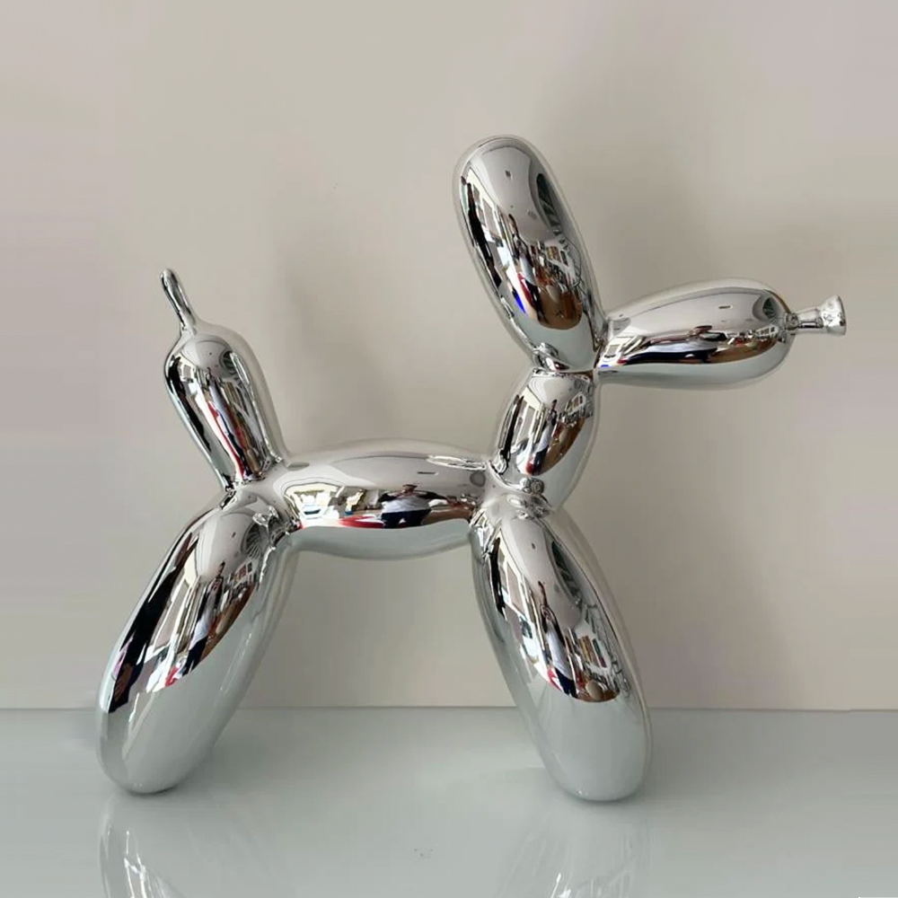 Electroplated Balloon Dog Sculptures - 2 Colours