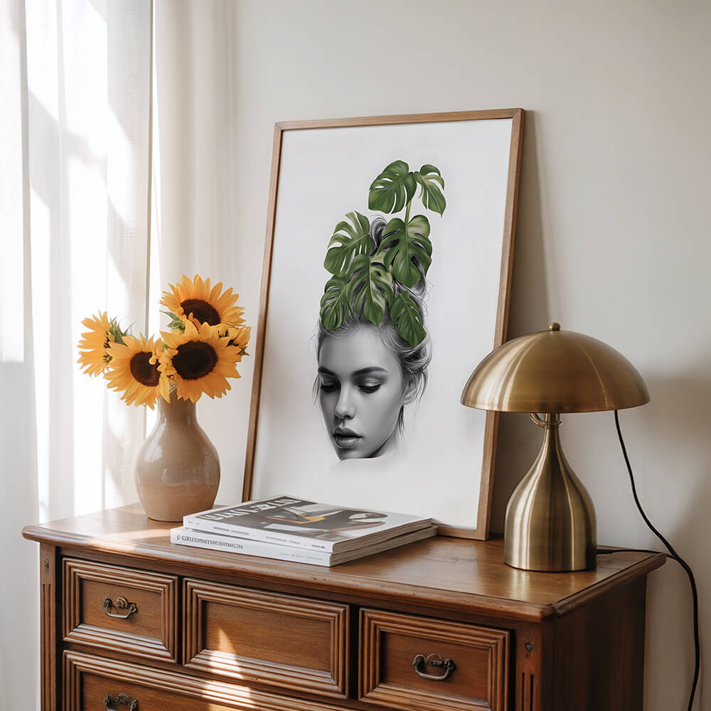 Botanisk jente (C) kunsttrykk