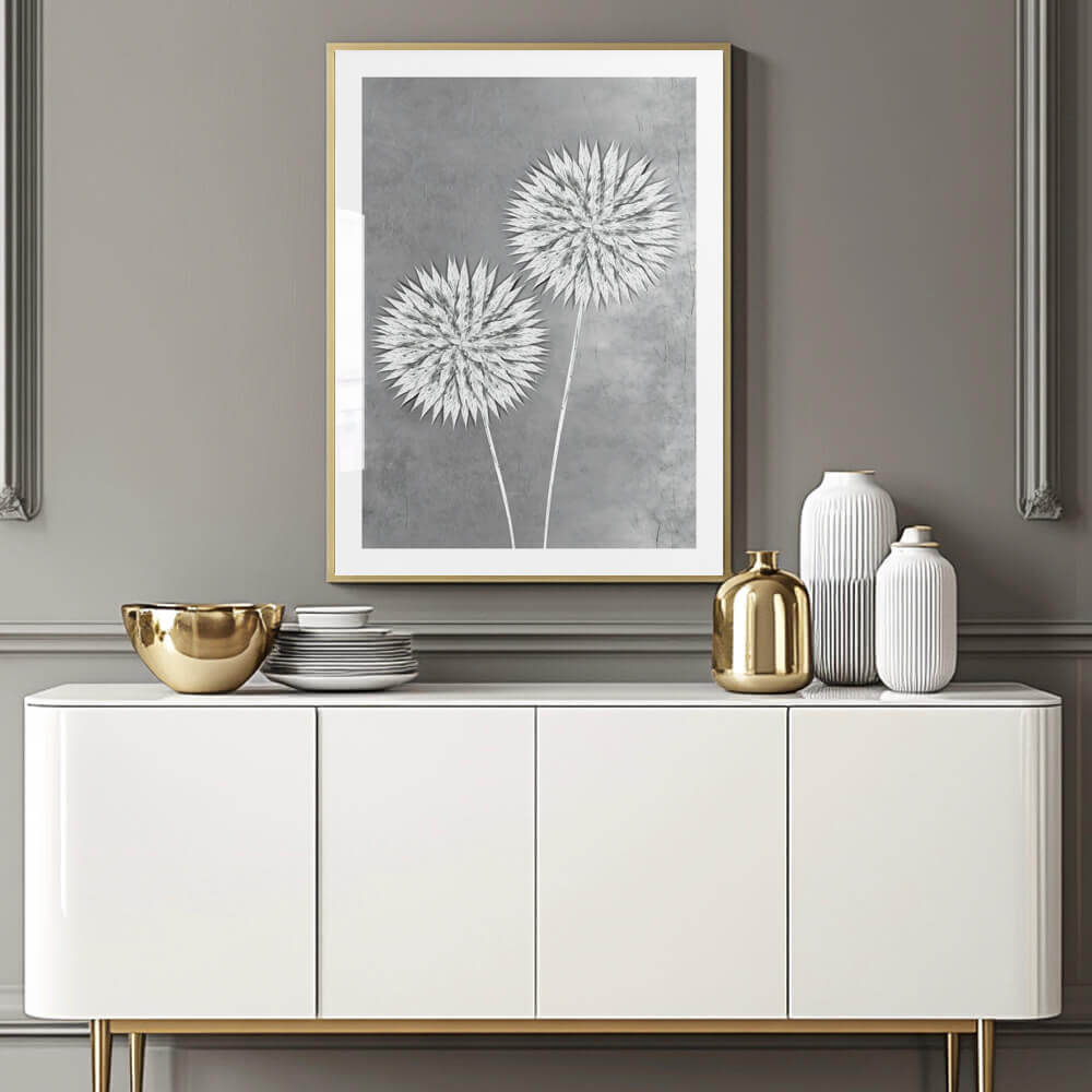 Crystal Flowers (A) Art Print