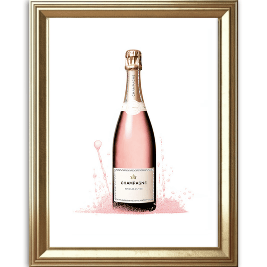 Pink Champagne Art Print