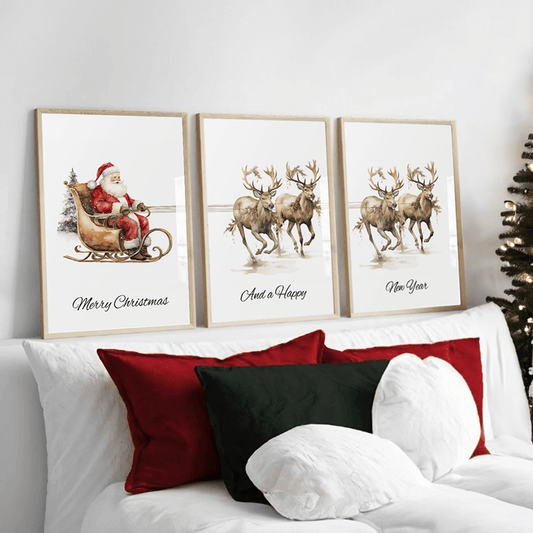Reindeer Christmas Print (B)
