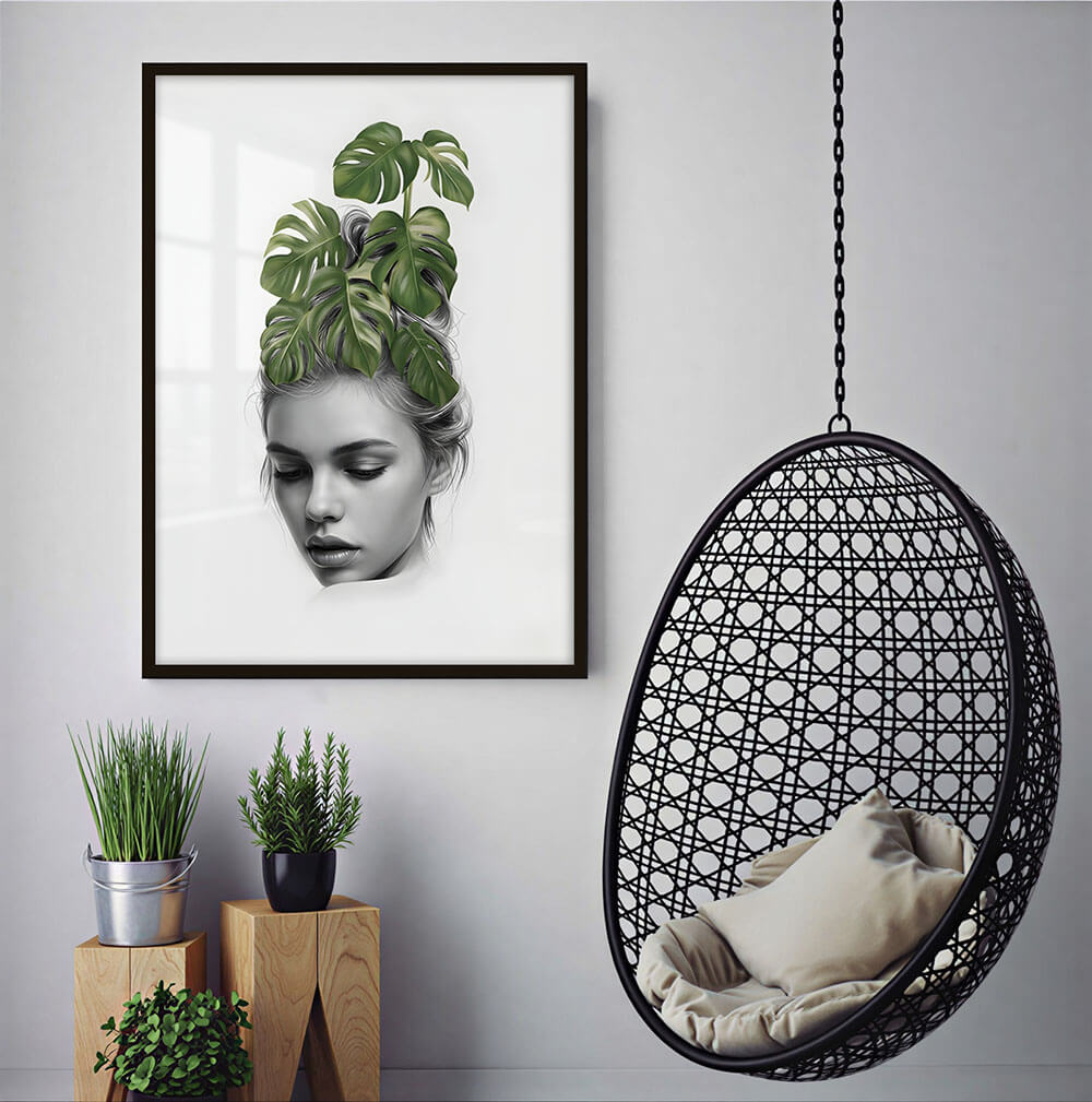 Botanisk jente (C) kunsttrykk