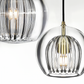 Lámpara colgante de cristal plisado, 3 colores