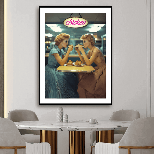 Chicken Diner Art Print