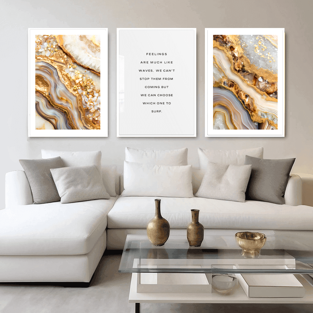 Golden Agate Art Print (A)