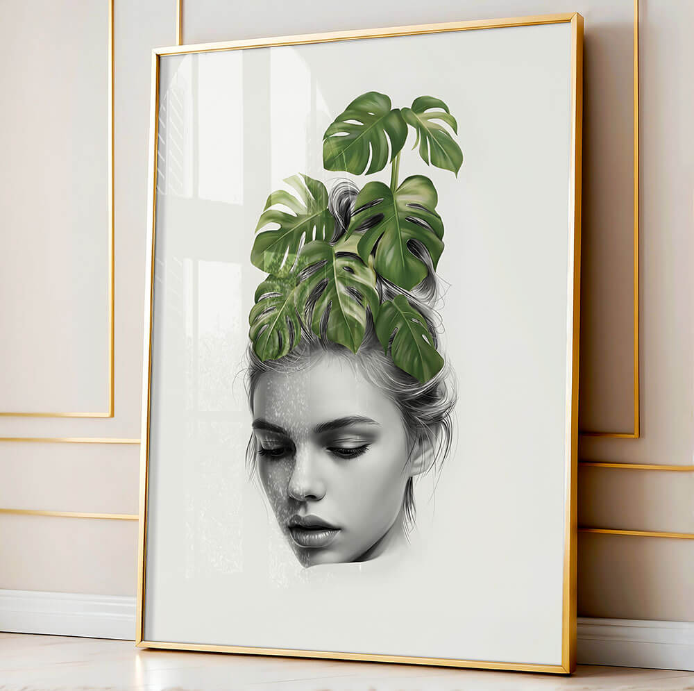 Botanisk jente (C) kunsttrykk