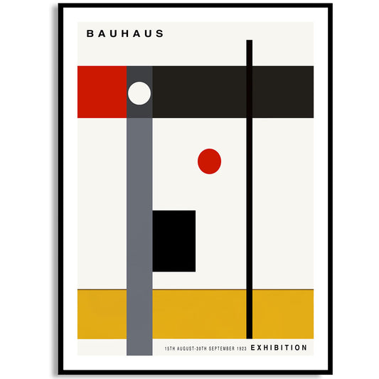 Stampa artistica Bauhaus verde/giallo