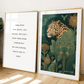 Inspirado en William Morris, Firmado - Estampado de Colibríes