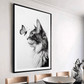 Cat & Butterfly Art Print