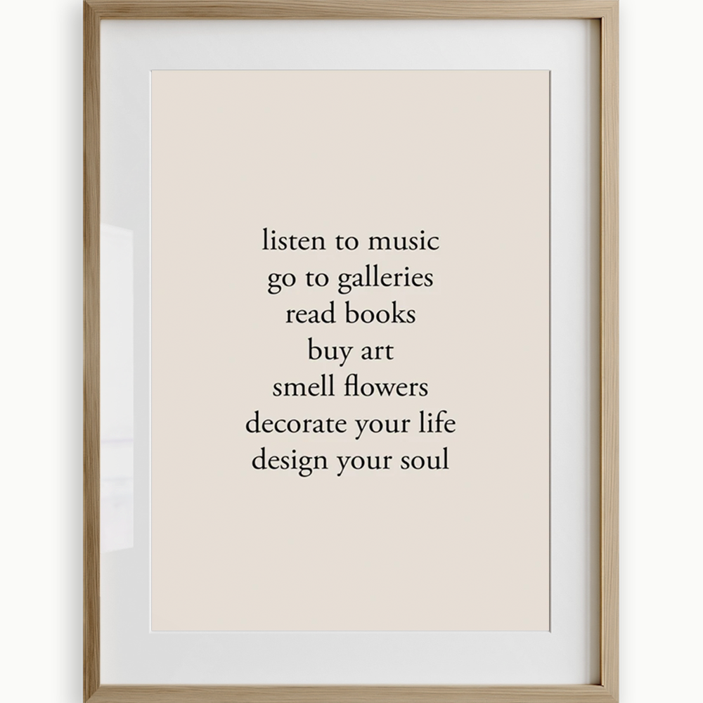 Soul Typography Art Print