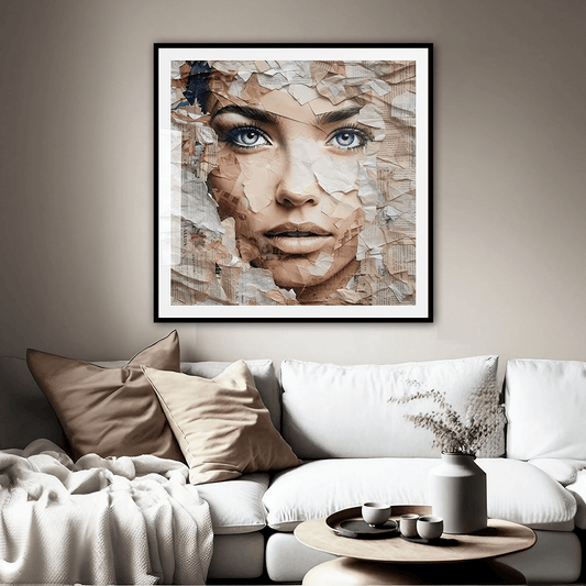Paper Girl - Abstract Art Print