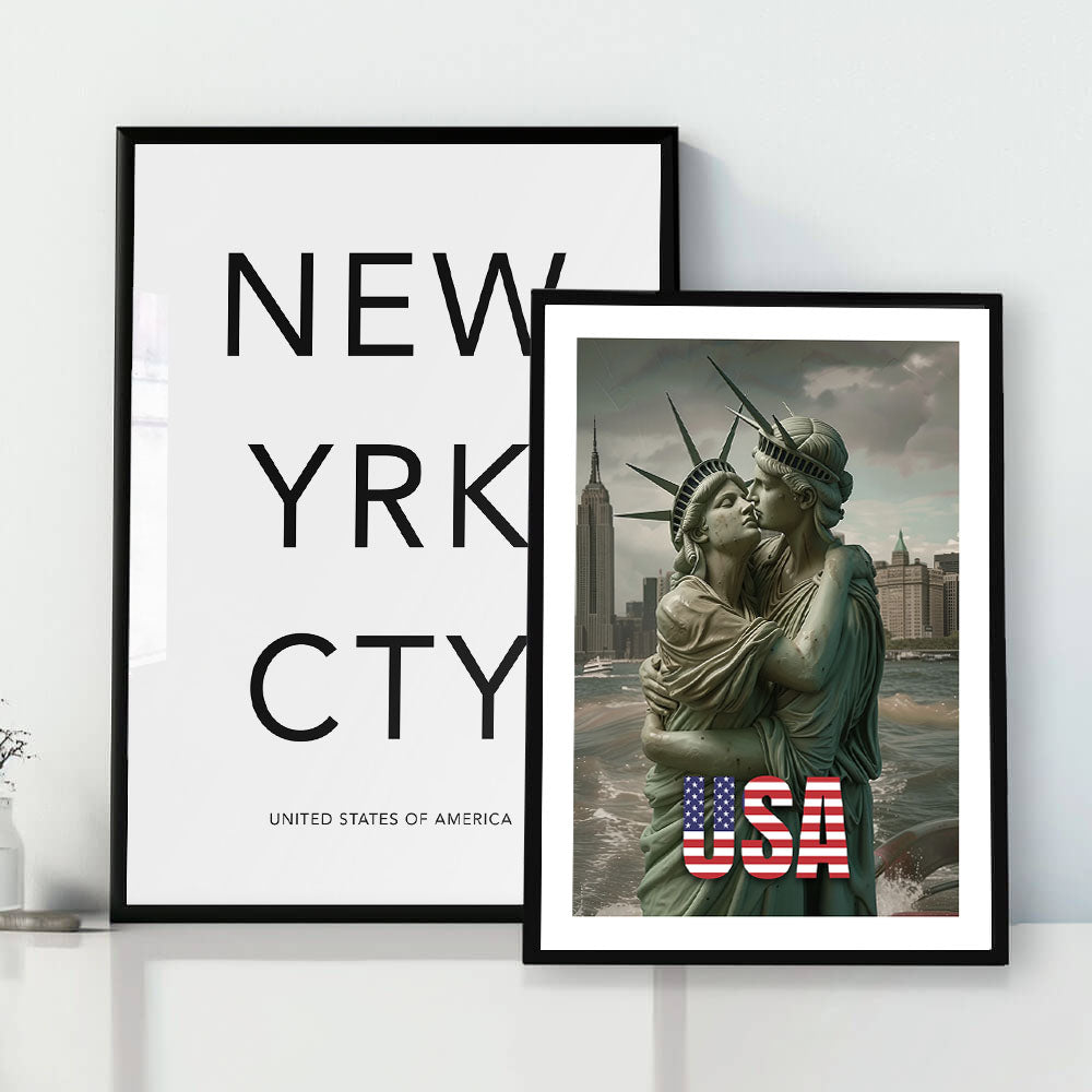 New York City Text Print