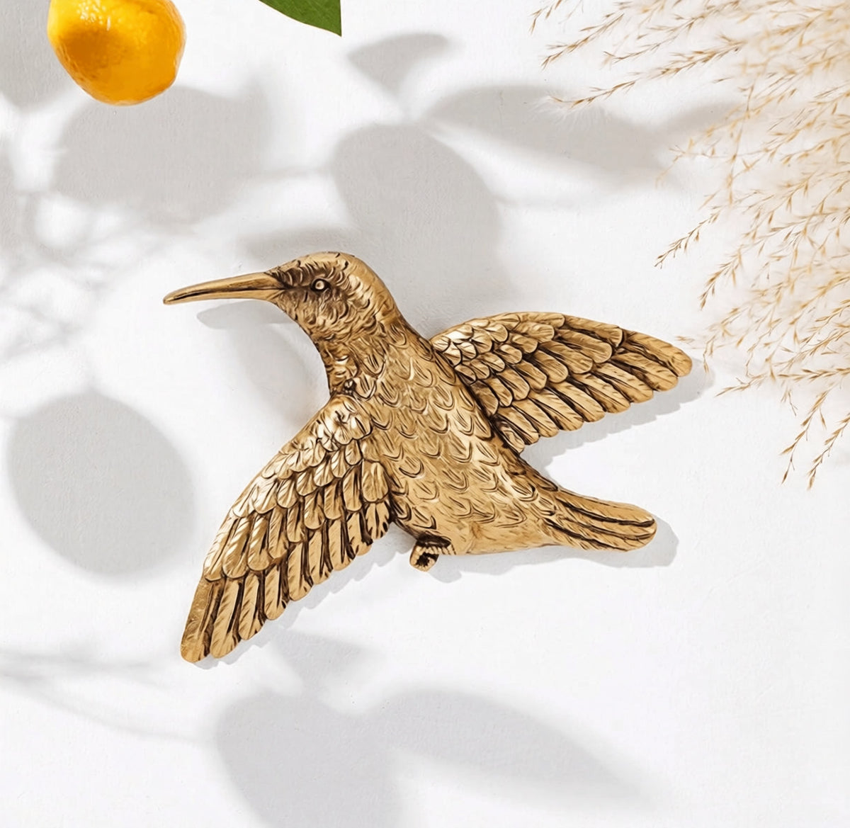 Gold Hummingbird Wall Decor Set