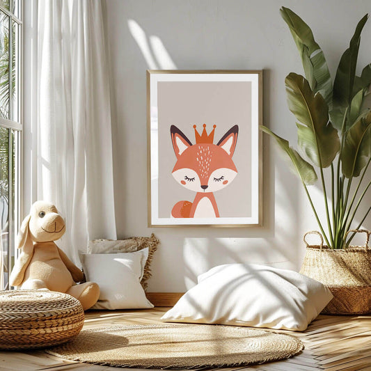 Little Fox (B) Nursery Art Print