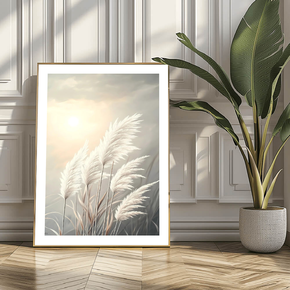 Sunset Pampas Art Print