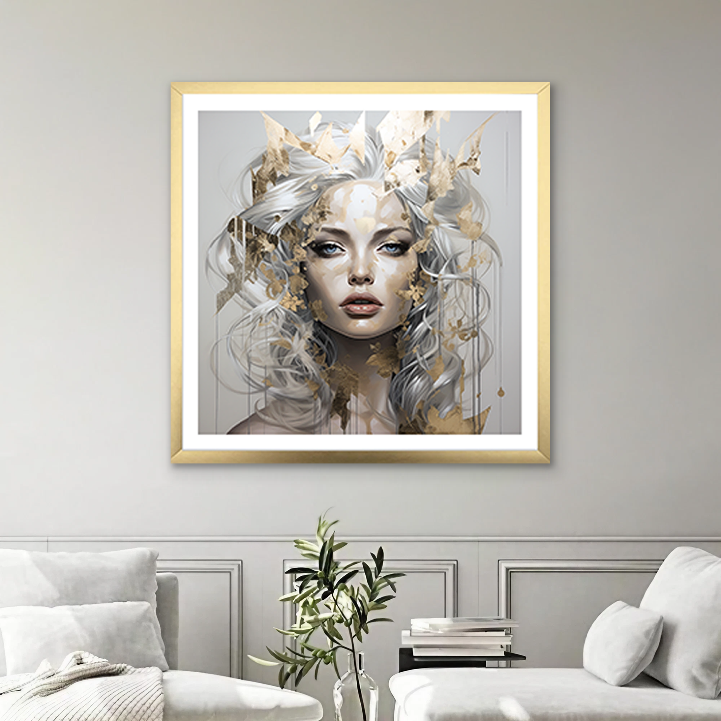 Golden Girl (B) Abstract Art Print